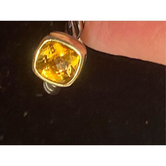 EUC Authentic David Yurman Nobelesse Citrine 18kt Gold & 925 SilveRing Size 4.75 - Picture 2 of 12
